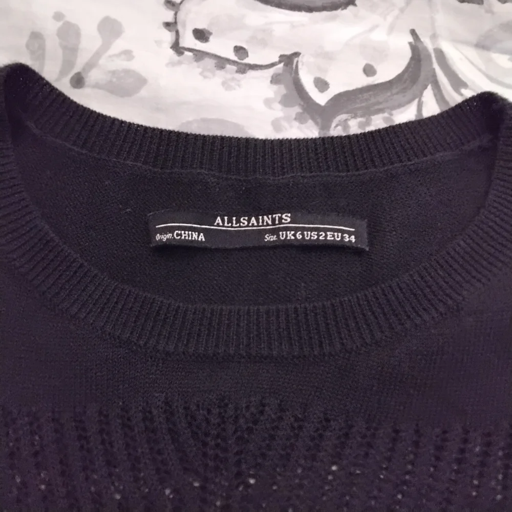 All Saints Black Marlier Dress - 2 - Picture 8 of 8